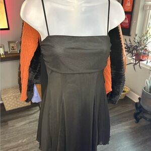 Chic Black Spaghetti Strap Mini Dress